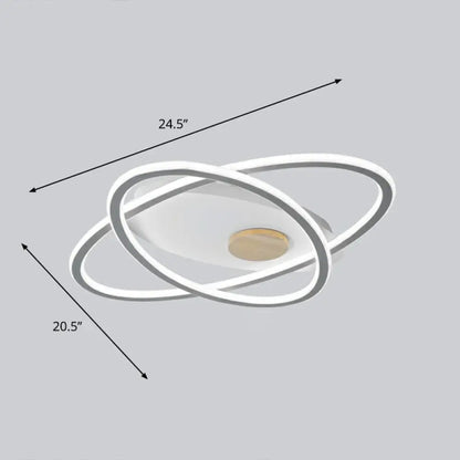 DecorBites™ DecorBites™ Modern Oval Flush Mount LED Ceiling Light Fixture for Bedroom