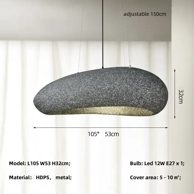 A sleek dark gray hdps and metal modern oval pendant light with textured finish and adjustable 150cm length decorbites loft e27