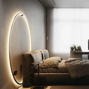Modern oval led wall sconce bedroom mirror light with a sleek oval shape and glowing decorbites led wall frame