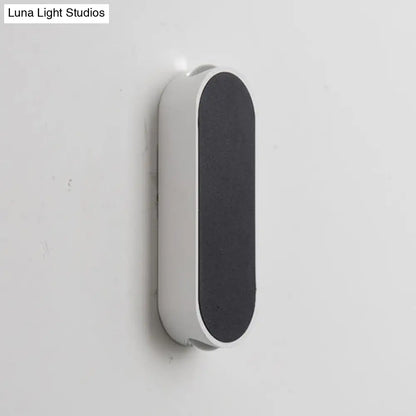 DecorBites™ DecorBites™ Modern Oval LED Wall Sconce Light - Sleek Black Aluminum Design, Warm/White Lighting for Bedroom
