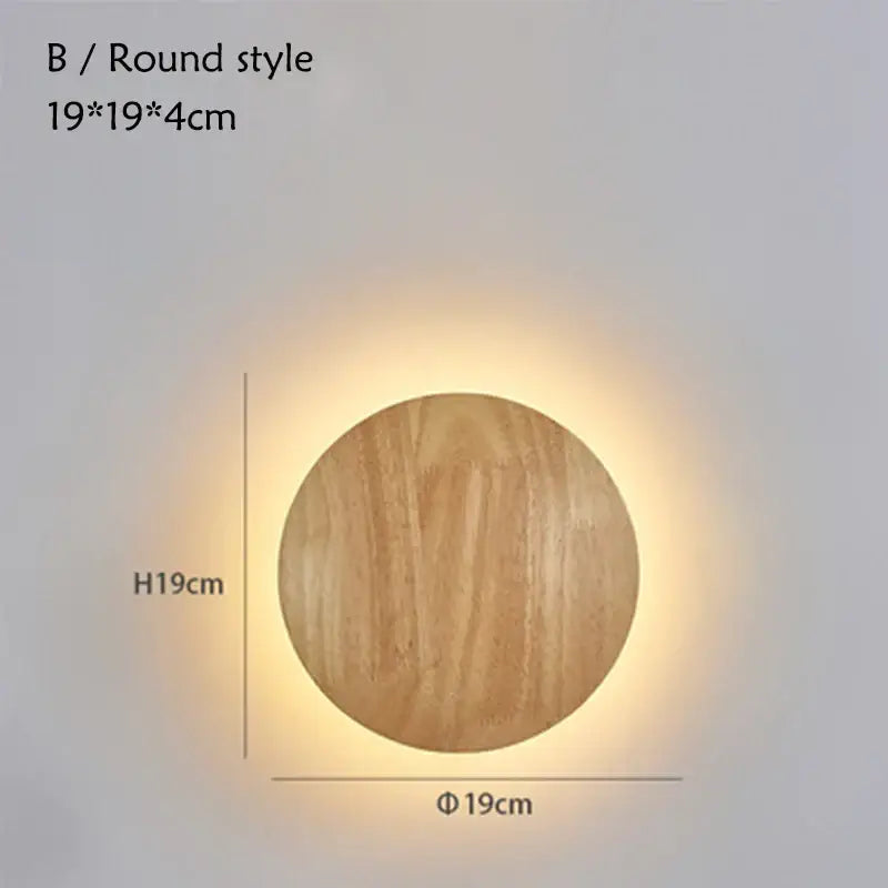 Modern oval led wooden wall lamp with natural light wood finish and visible grain pattern for bedroom decorbites led wooden wall lamp