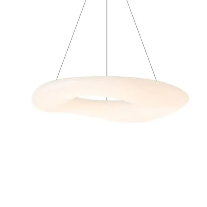 Modern oval white cozy cotton ceiling chandelier with a frosted acrylic ring design for bedroom decorbites cozy cotton ceiling
