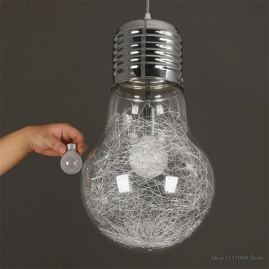 Modern Oversized Bulb Glass Pendant Light - Decorbites