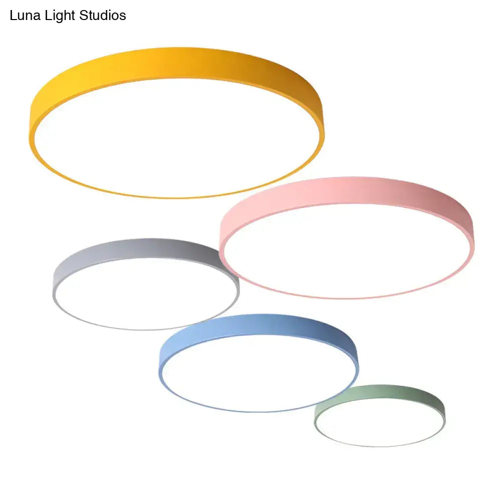 Decorbites™ acrylic round led flushmount ceiling light in pastel hues perfect light for kindergarten children’s rooms