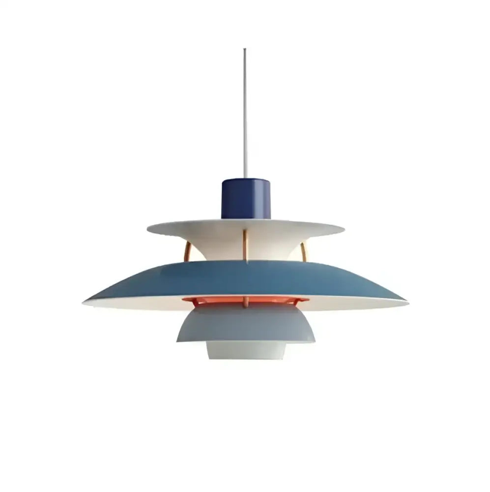 Modern pastel blue and white layered pendant light with copper accent led chandelier pendant light for kitchen decor
