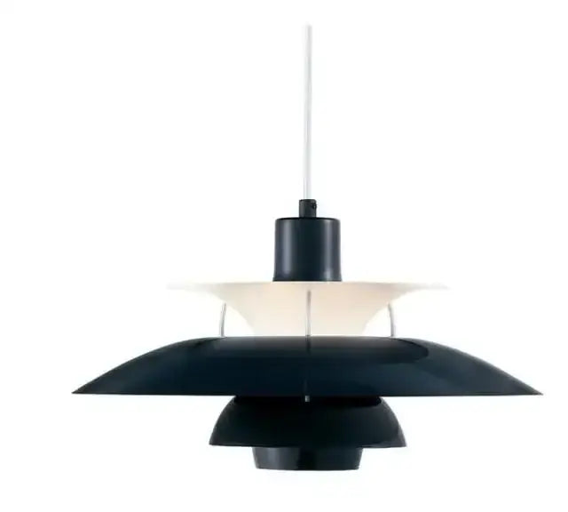 Black layered pendant light with sleek modern design and smooth curves for kitchen led chandelier pendant use