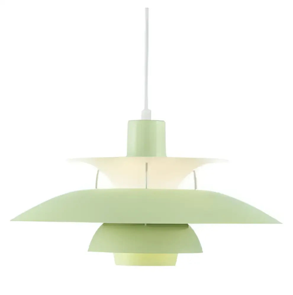 Pastel green modern pastel tiered led chandelier pendant light with layered design for kitchen decor pendant light