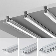 Modern perforated silver led aluminum profile ceiling light track with sleek design and decorative perforated pattern