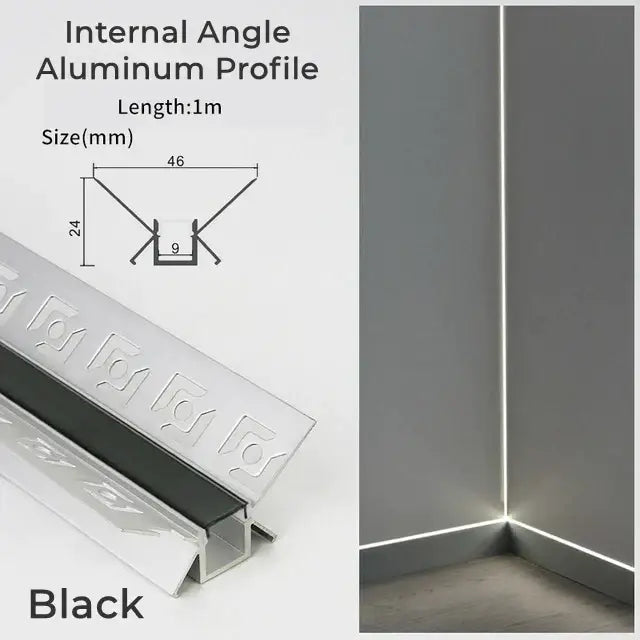 Modern perforated silver led aluminum profile 1m long with integrated leds for living room illumination