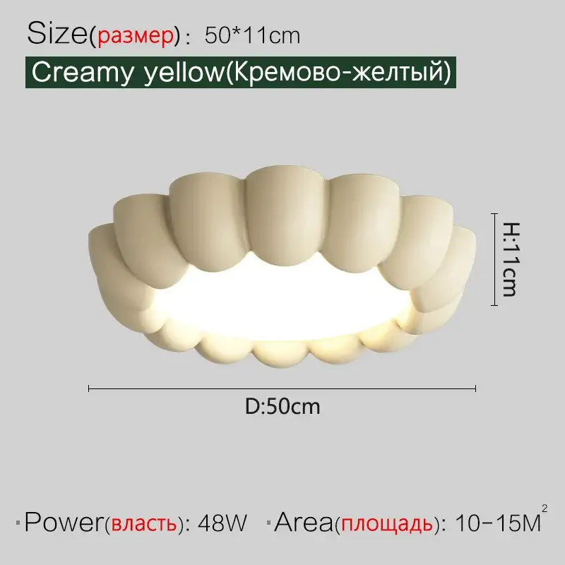 Modern petal cream wind ceiling lights featuring a creamy yellow tooth-shaped fixture ideal for cream wind bedroom decorbites ceiling lights