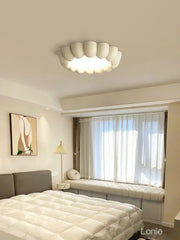 Modern petal cream wind ceiling lights feature an off-white petal-like design for elegant cream wind bedroom decorbites decor