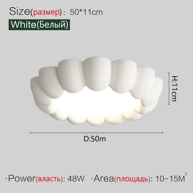 Modern petal cream wind ceiling lights feature a white tooth-shaped glossy fixture ideal for cream wind bedroom decorbites ceiling lights