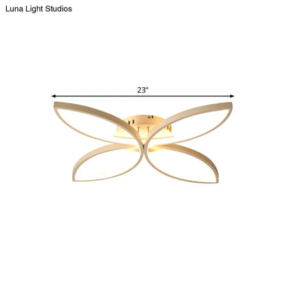 DecorBites™ DecorBites™ Modern Petal Semi Flush LED Ceiling Lamp - 23"/29"/35.5" Wide - Warm/White Light