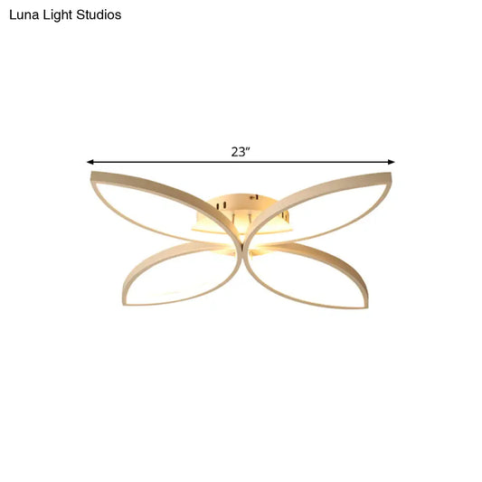 DecorBites™ DecorBites™ Modern Petal Semi Flush LED Ceiling Lamp - 23"/29"/35.5" Wide - Warm/White Light