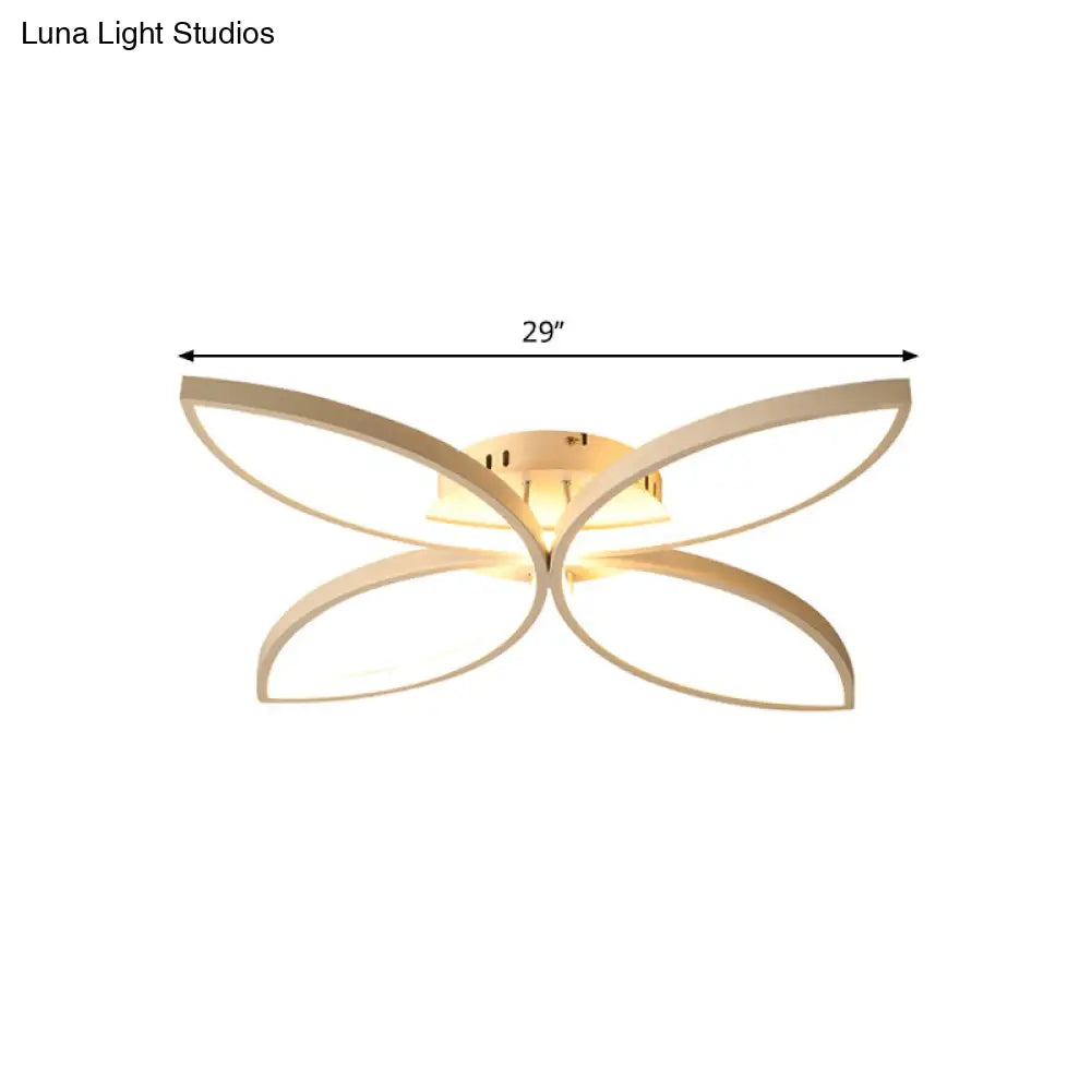 DecorBites™ DecorBites™ Modern Petal Semi Flush LED Ceiling Lamp - 23"/29"/35.5" Wide - Warm/White Light
