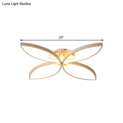 DecorBites™ DecorBites™ Modern Petal Semi Flush LED Ceiling Lamp - 23"/29"/35.5" Wide - Warm/White Light