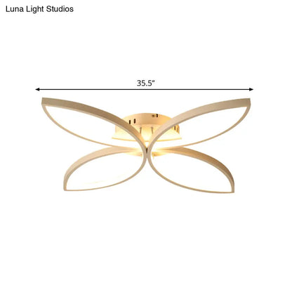 DecorBites™ DecorBites™ Modern Petal Semi Flush LED Ceiling Lamp - 23"/29"/35.5" Wide - Warm/White Light