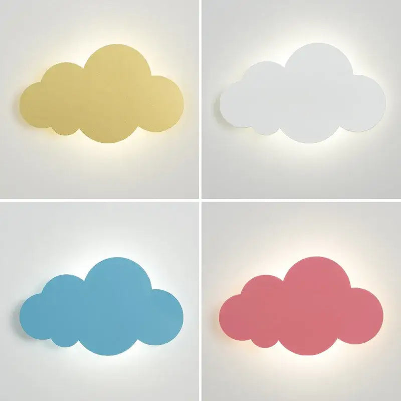 Modern pink blue and yellow decorbites cloud wall light in LED for bedroom decorbites cloud wall LED decorbites cloud