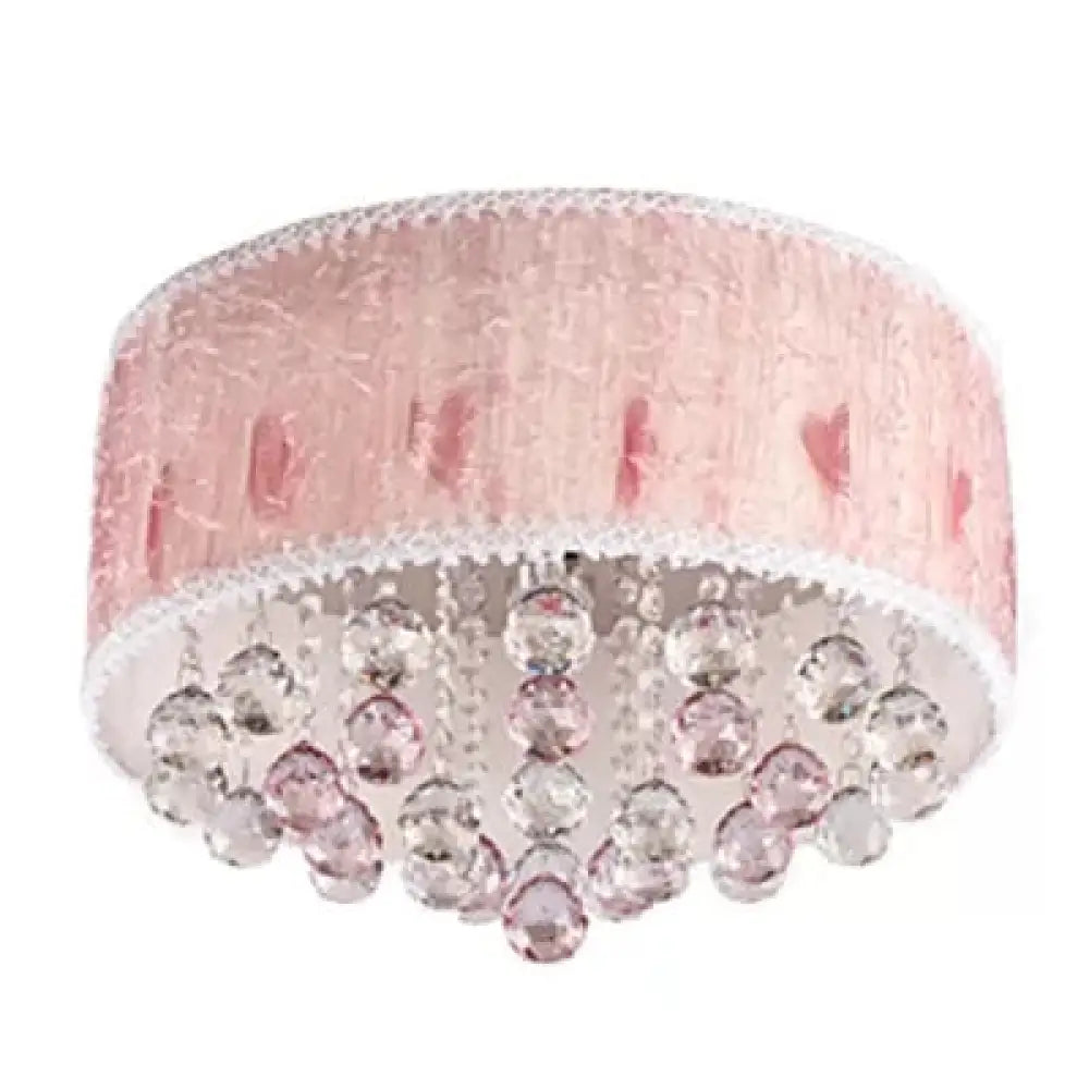 DecorBites™ DecorBites™ Modern Pink Ceiling Light with Crystal Ball - 8 Heads for Girls Bedroom