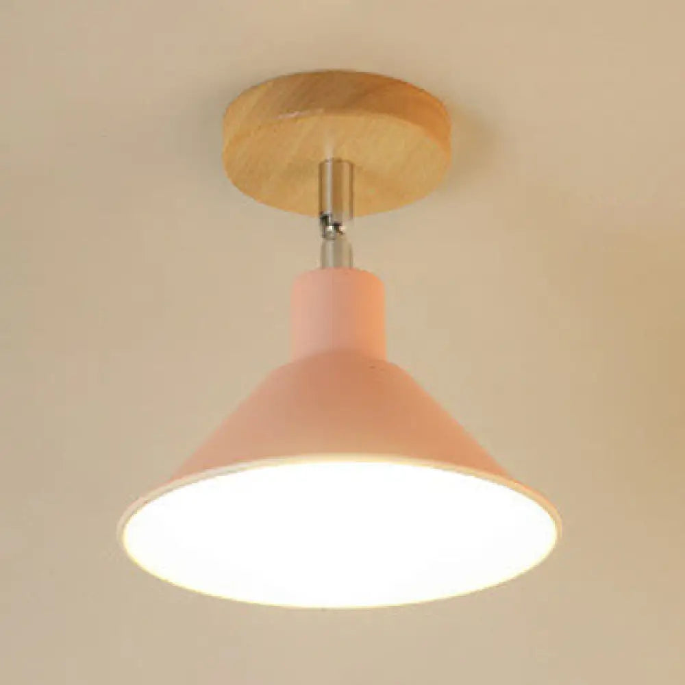DecorBites™ DecorBites™ Modern Pink & Orange Ceiling Light: Stylish Semi-Flush Mount for Corridor