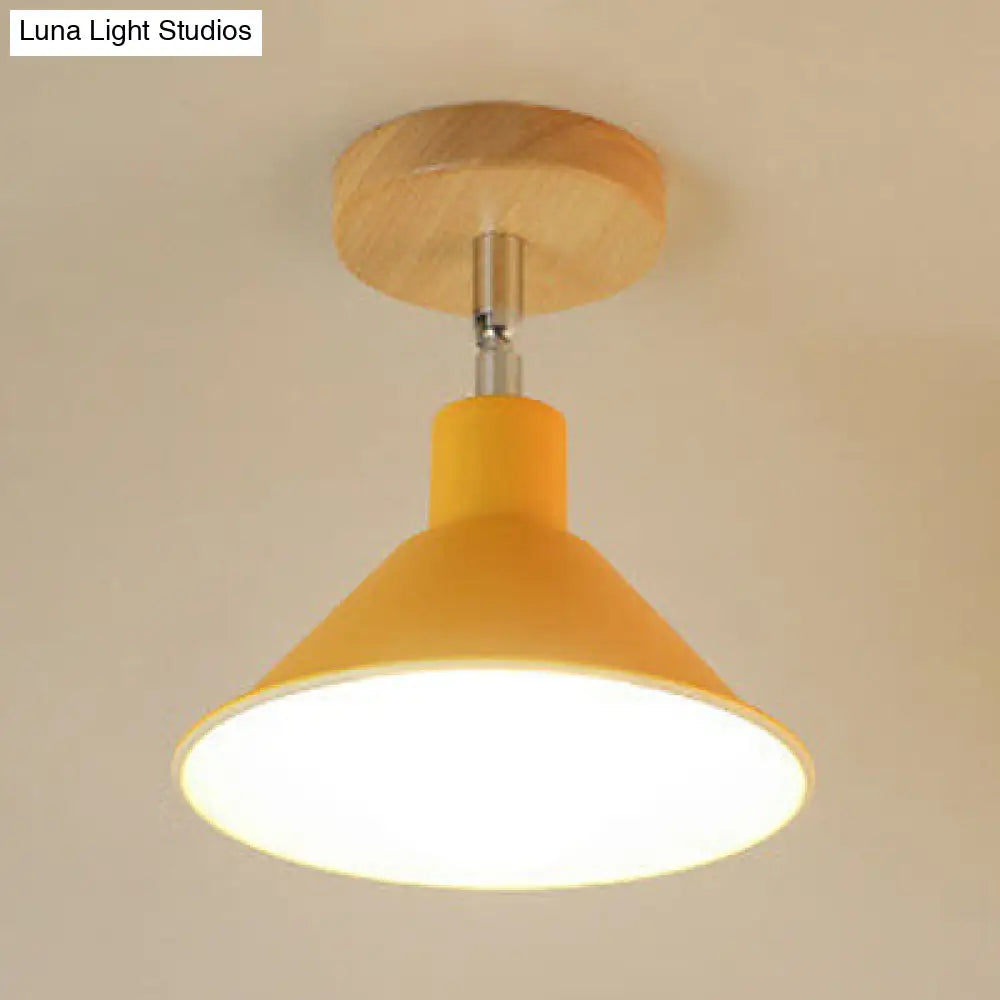 DecorBites™ DecorBites™ Modern Pink & Orange Ceiling Light: Stylish Semi-Flush Mount for Corridor