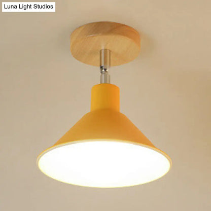 DecorBites™ DecorBites™ Modern Pink & Orange Ceiling Light: Stylish Semi-Flush Mount for Corridor