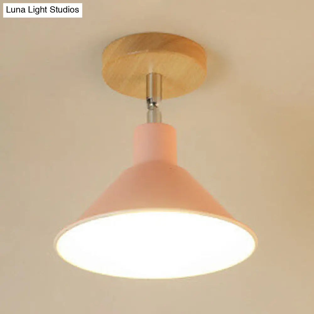 DecorBites™ DecorBites™ Modern Pink & Orange Ceiling Light: Stylish Semi-Flush Mount for Corridor