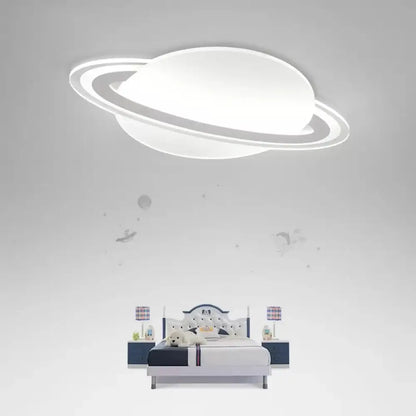 DecorBites™ DecorBites™ Modern Planet Shaped Ceiling Mount Light in White for Boys Bedroom