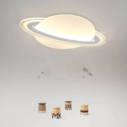 DecorBites™ DecorBites™ Modern Planet Shaped Ceiling Mount Light in White for Boys Bedroom