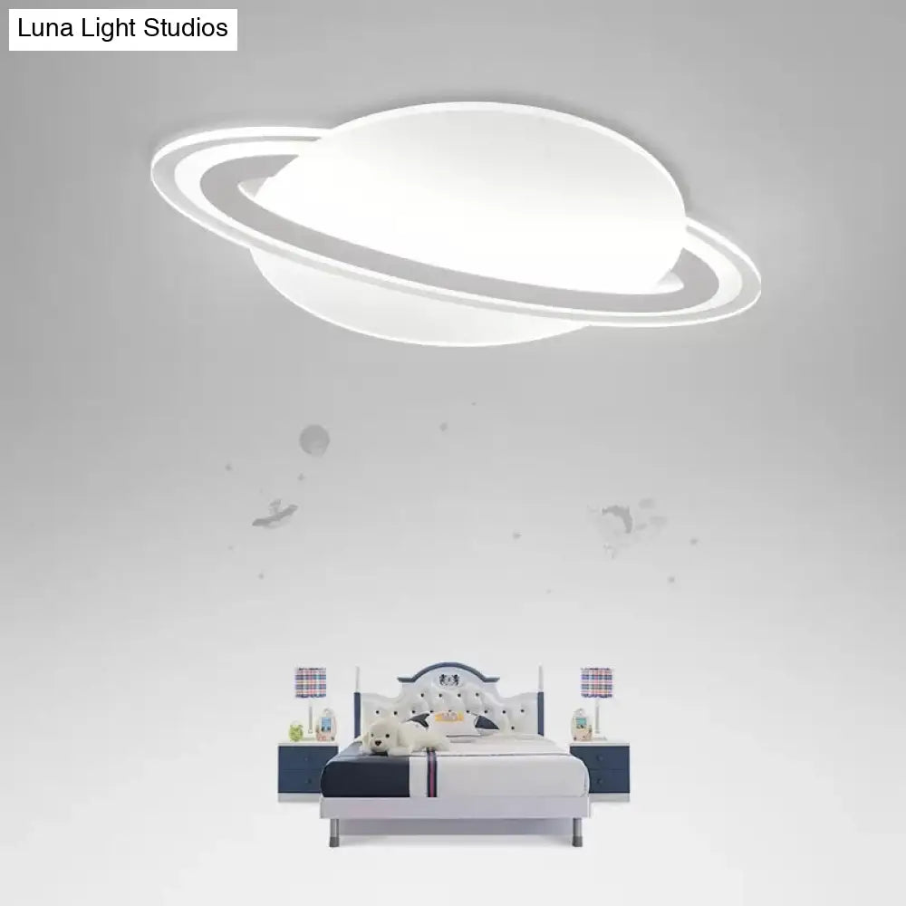 DecorBites™ DecorBites™ Modern Planet Shaped Ceiling Mount Light in White for Boys Bedroom