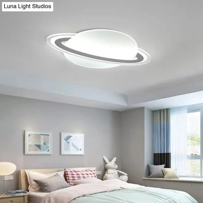 DecorBites™ DecorBites™ Modern Planet Shaped Ceiling Mount Light in White for Boys Bedroom