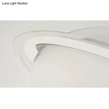 DecorBites™ DecorBites™ Modern Planet Shaped Ceiling Mount Light in White for Boys Bedroom