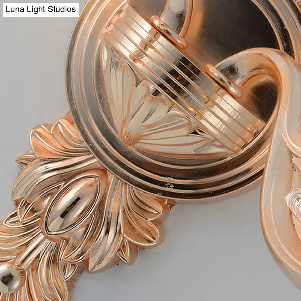 DecorBites™ DecorBites™ Modern Prism Glass Flower Wall Sconce Light - Brass with Crystal Accent