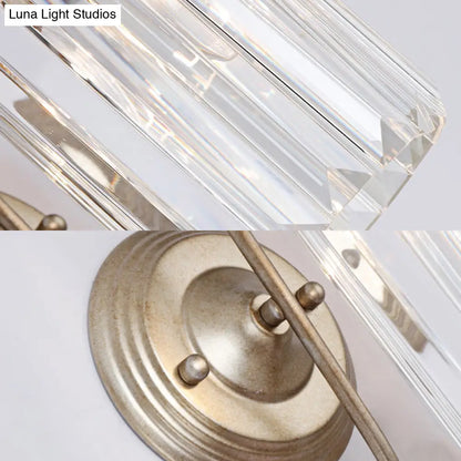 Aplique de pared cilíndrico de cristal prismático moderno DecorBites™ - Dorado/Negro