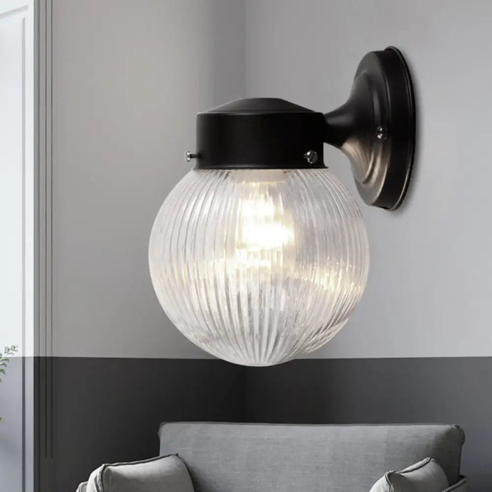 DecorBites™ DecorBites™ Modern Prismatic Glass Wall Mounted Sconce - 1 Light, Black/White - Ideal for Hallway