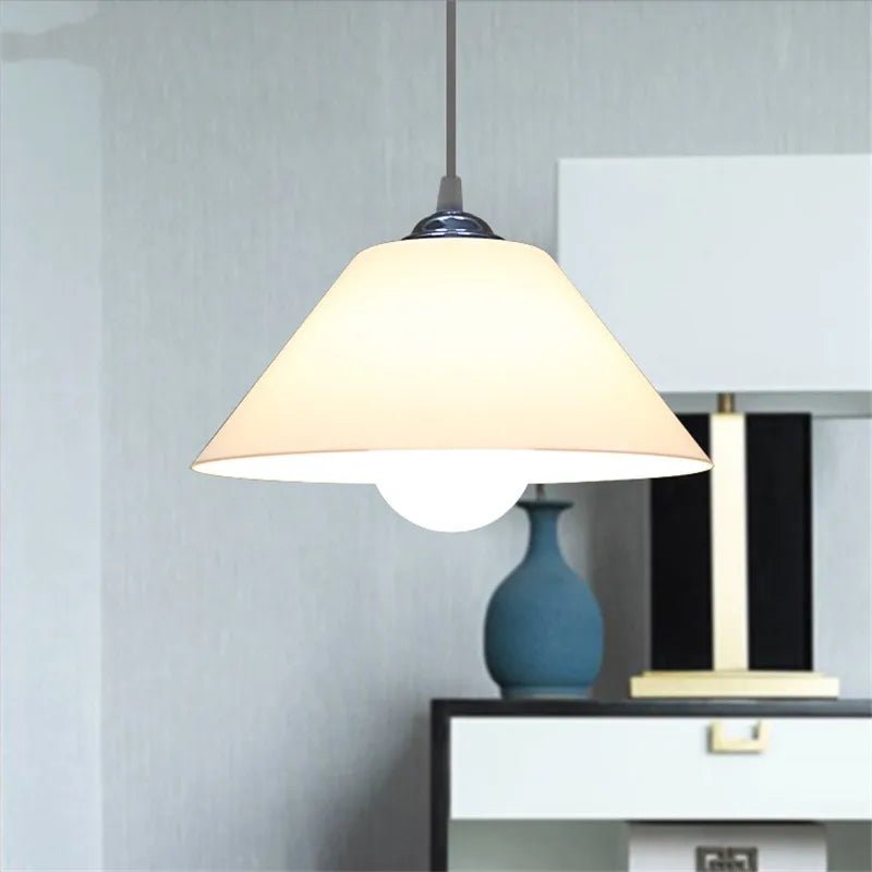 Modern PVC Dome Pendant Light With Iron Accents - Decorbites