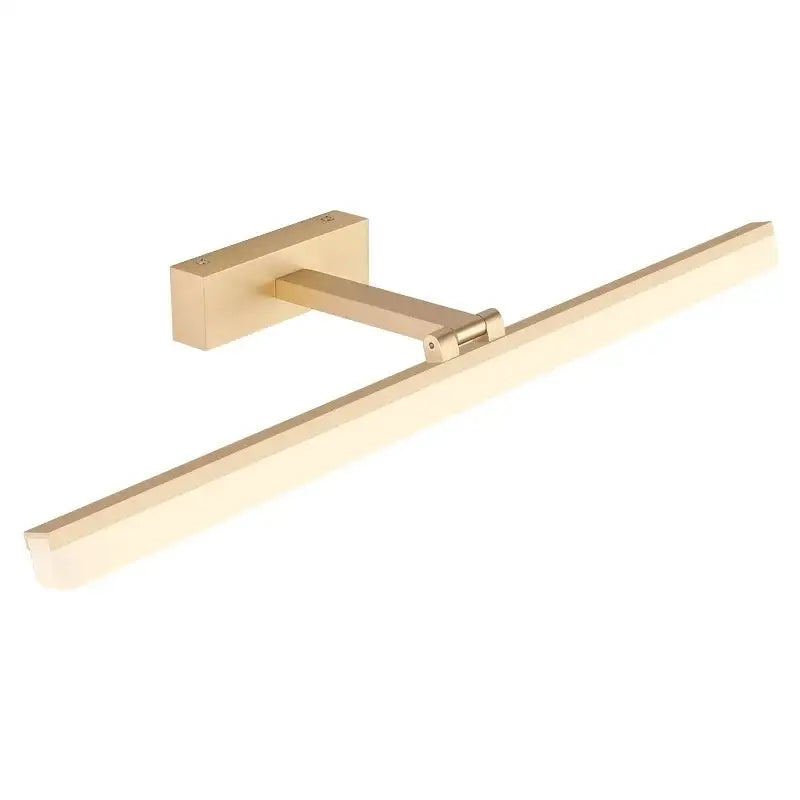 Modern wall-mounted led light fixture with gold finish and adjustable arm for decorbites acrylic golden mirror cabinet