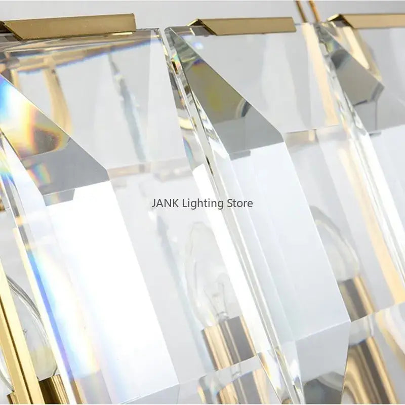 Gold-toned crystal chandeliers with faceted prisms for dining room decorbites crystal chandeliers LED light design