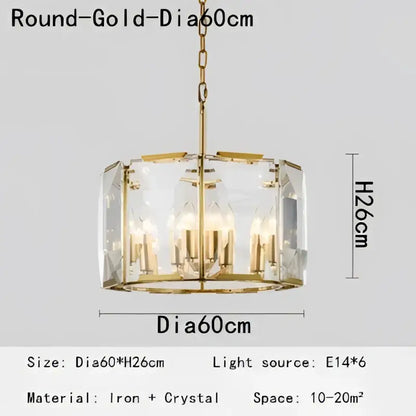 Modern rectangular black crystal chandeliers featuring a gold-toned cylindrical frame with six exposed e14 bulbs by decorbites crystal chandeliers