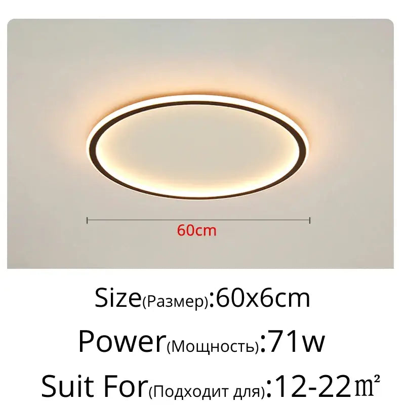 Modern rectangular black dimmable led ceiling chandelier with a sleek oval frame and warm white illuminated ring by decorbites