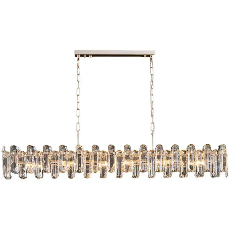 Modern rectangular brushed nickel pendant light with clear crystal cylinders for warm decorbites crystal dimmable glow