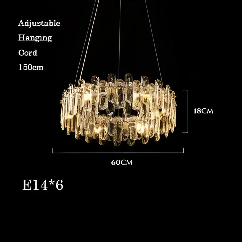 Modern rectangular brushed nickel pendant light with multiple tiers of clear faceted glass decorbites crystal dimmable