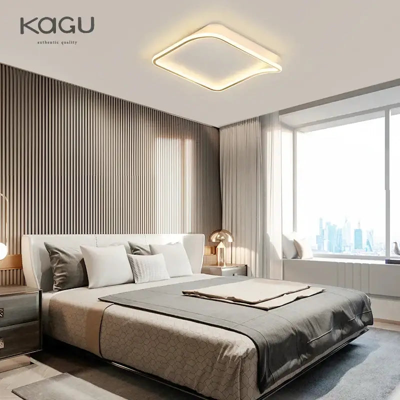 Modern rectangular golden led ceiling chandelier featuring a sleek decorbites golden led design with warm white illumination
