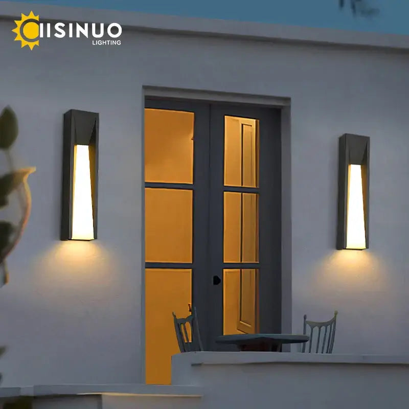 Modern rectangular led black outdoor wall lamp with warm white lighting for stylish wall lamp decorbites led black use