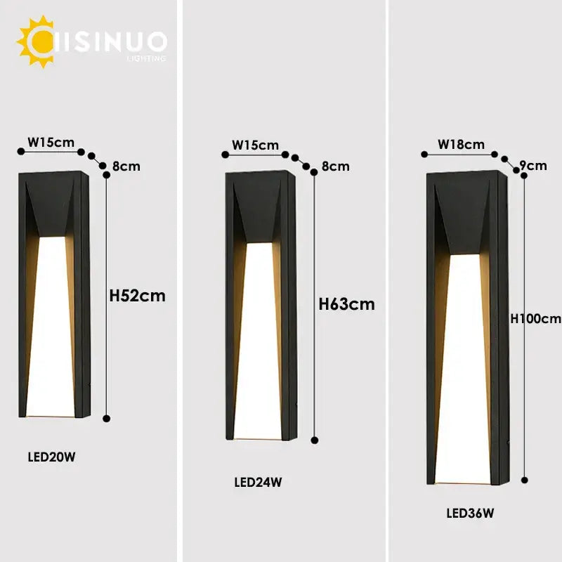 Modern rectangular led black outdoor wall lamp with sleek angular design and warm white light decorbites led black wall lamp