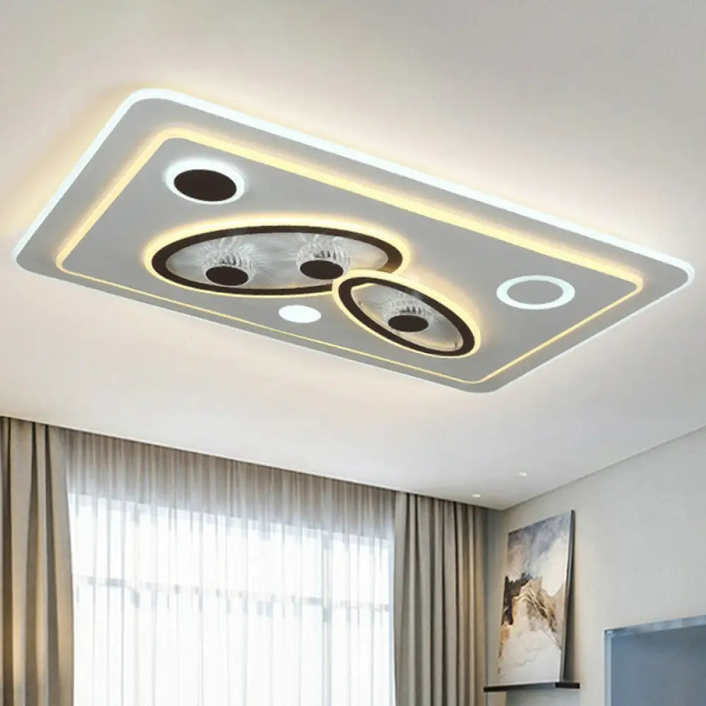 DecorBites™ DecorBites™ Modern Rectangular White LED Ceiling Light Fixture - Acrylic Flush Mount