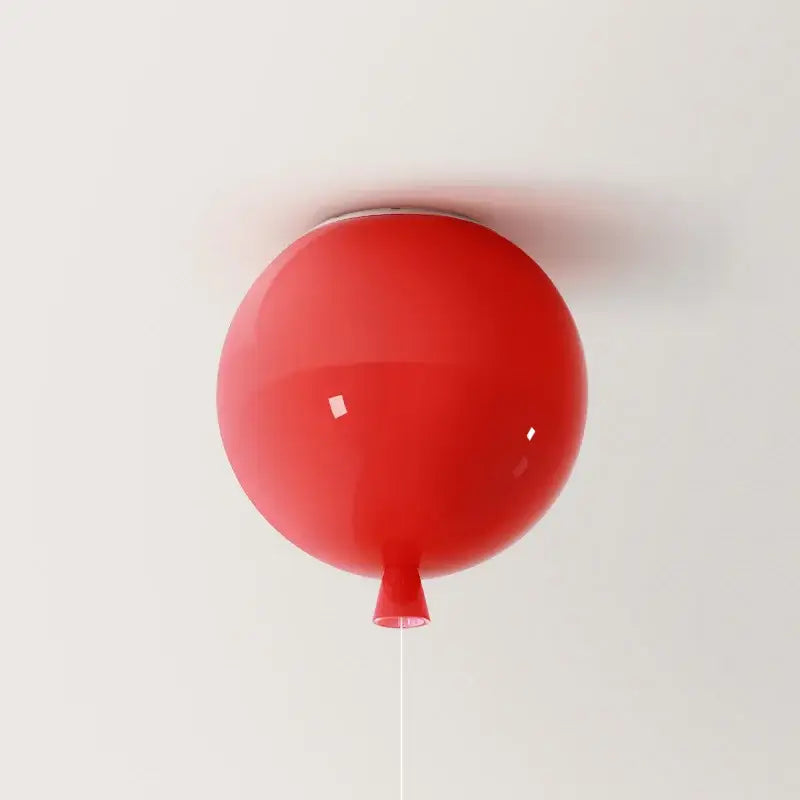 Modern red balloon ball lampshade ceiling light with glossy finish ideal for children’s room decorbites colorful balloon design