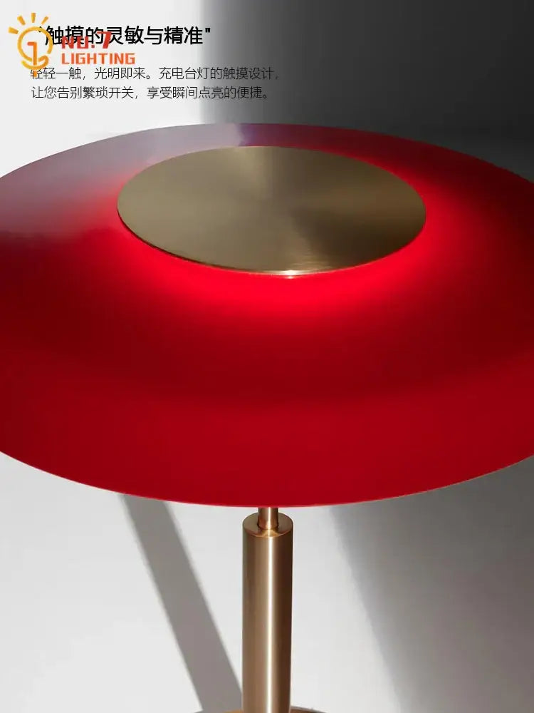 A sleek red and gold table lamp with stained glass design for modern decorbites dora floor lamp use