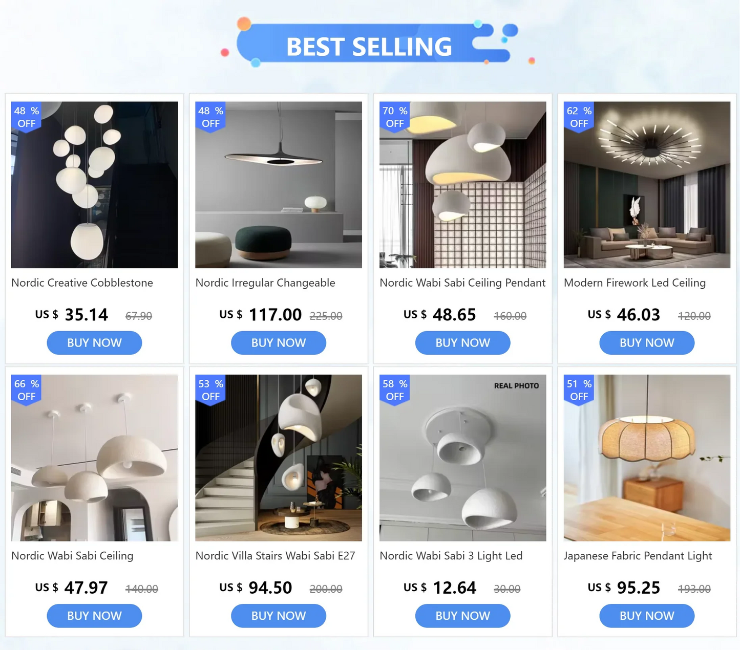 Modern Resin Pendant Light for Dining Room