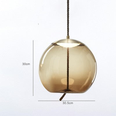 Amber Twine Glass Chandelier